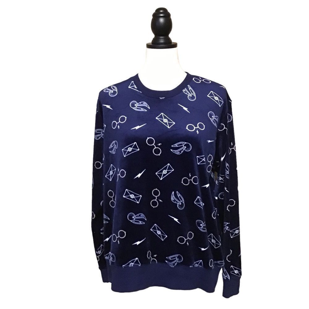 Harry Potter Silky Stretch Fleece Pajama Top L